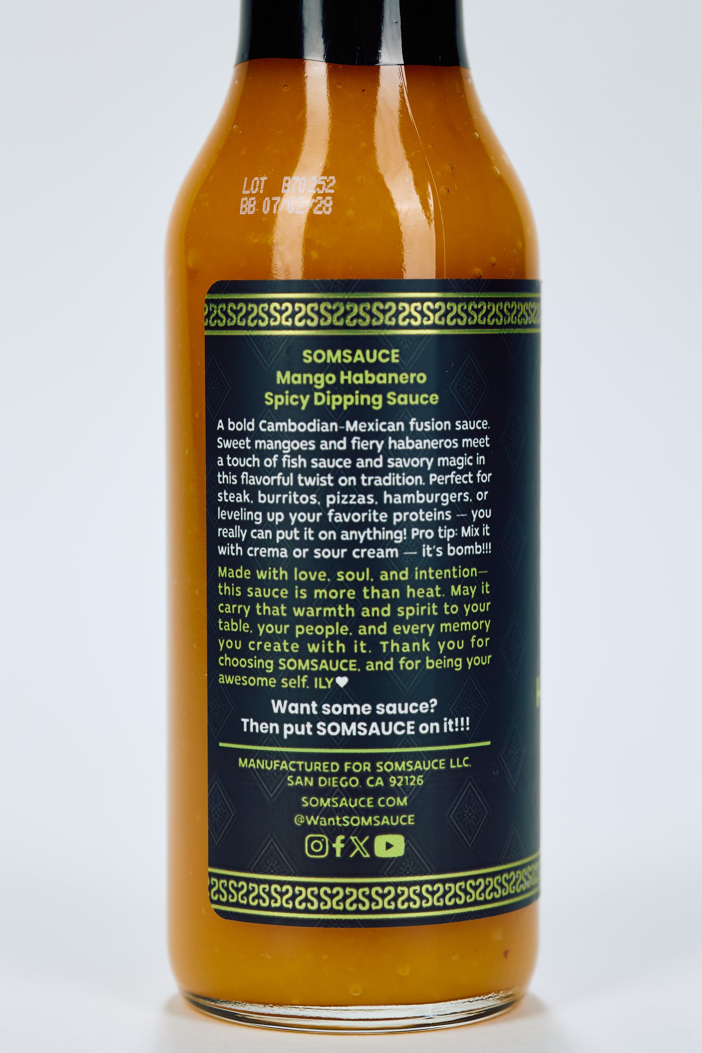 SOMSAUCE Mango Habanero Hot Sauce | Sweet Heat, Big Flavor