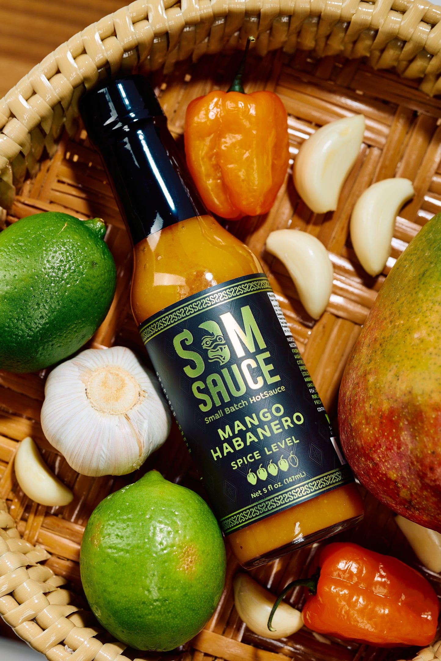 SOMSAUCE Mango Habanero Hot Sauce | Sweet Heat, Big Flavor