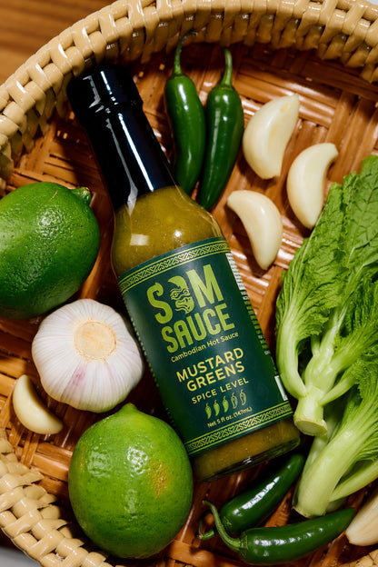 SOMSAUCE Mustard Greens Hot Sauce | Blessed & Small-Batch