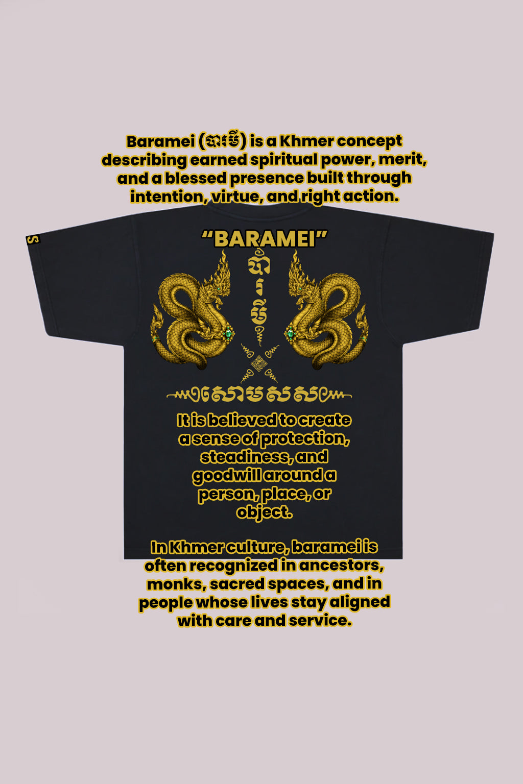 Baramei (បារមី) Oversized Tee + SOMSAUCE BUNDLE (Batch 2, Ships When 50 Orders Are Reached and After Blessing, 50/50)